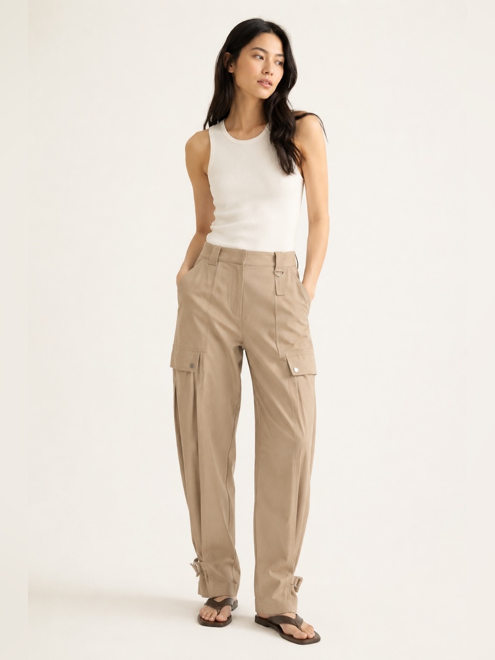 3.1 Phillip Lim Utility Cargo Pants Umber Tan Cotton Size 6 NWT